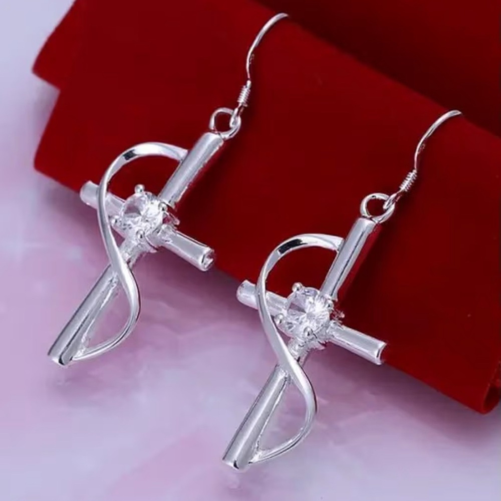 Nobel Crystal Drop Earrings - Picture 2 of 4